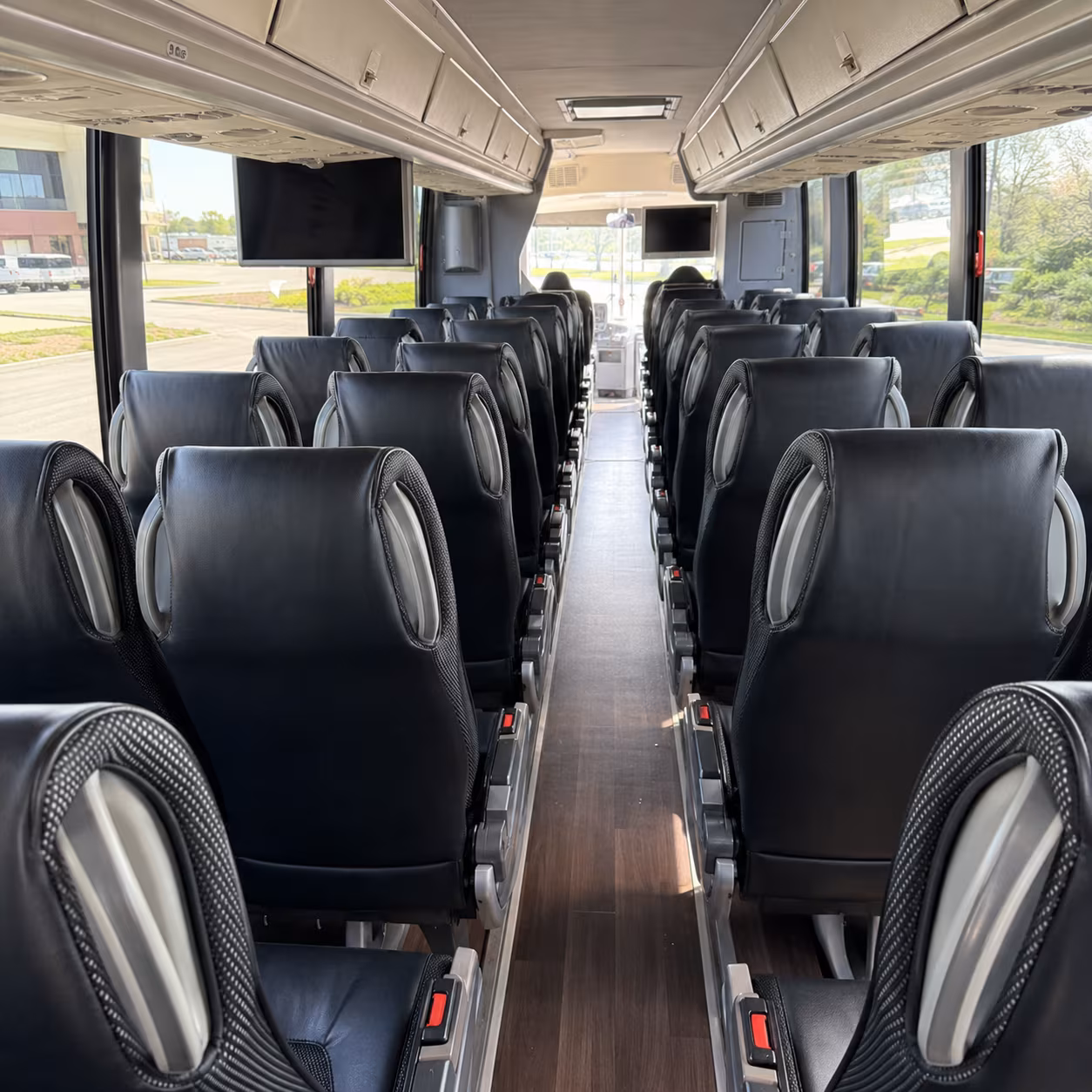baytown charter bus rental interior