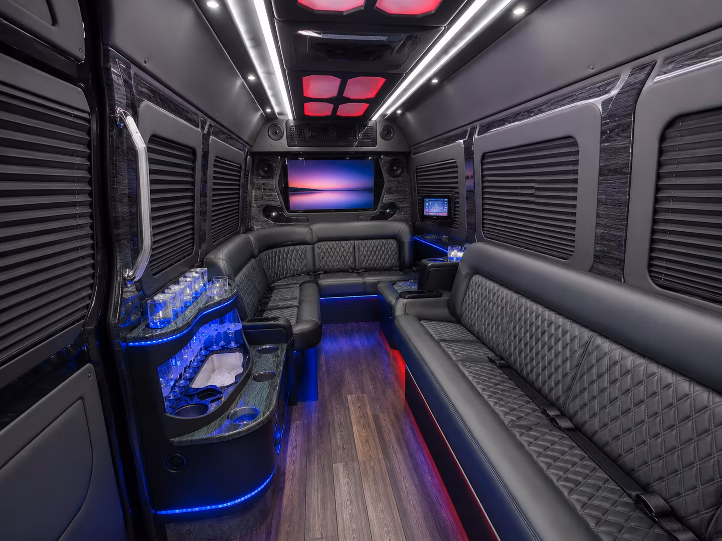 missouri city 50 passenger party bus inside