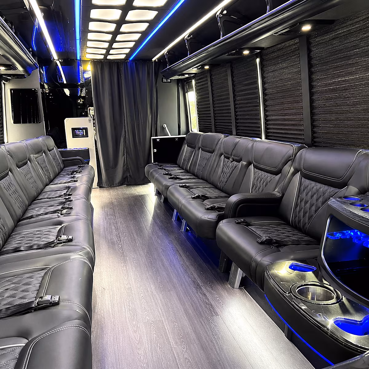 missouri city party bus rental interior